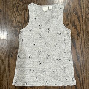 Cynthia Rowley 100% Linen Dirty Martini Tank Top
